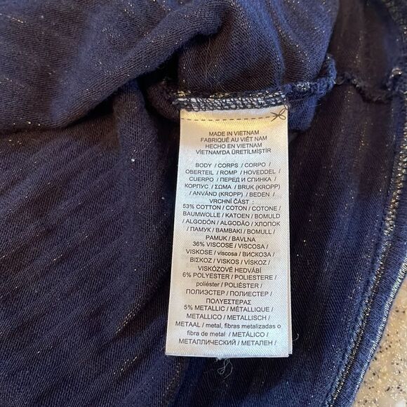 LAUREN Ralph Lauren Gold/Navy Striped Long Sleeve Shirt - Picture 3 of 9